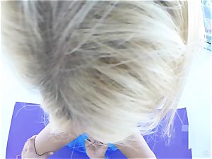 blondie honey Kayla Kayden interrupted from yoga to boink