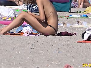 stellar topless teenagers inexperienced Beach voyeur Close Up