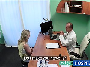 FakeHospital lovely ash-blonde patient gets slit examination